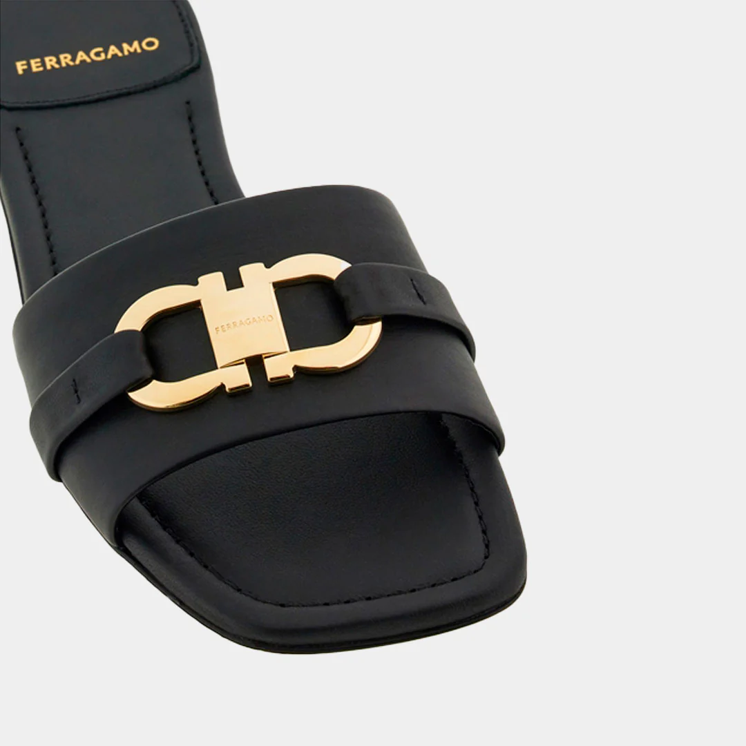 Sandalia Dama Gancini Zelie New Vara Negro S.F. - Imagen 3