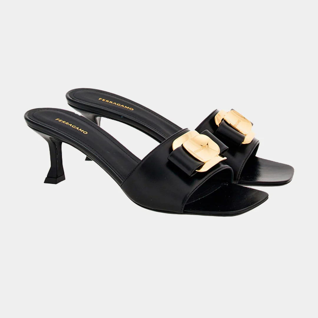 Sandalia Dama Gancini Zelie New Vara Negro S.F. - Imagen 4