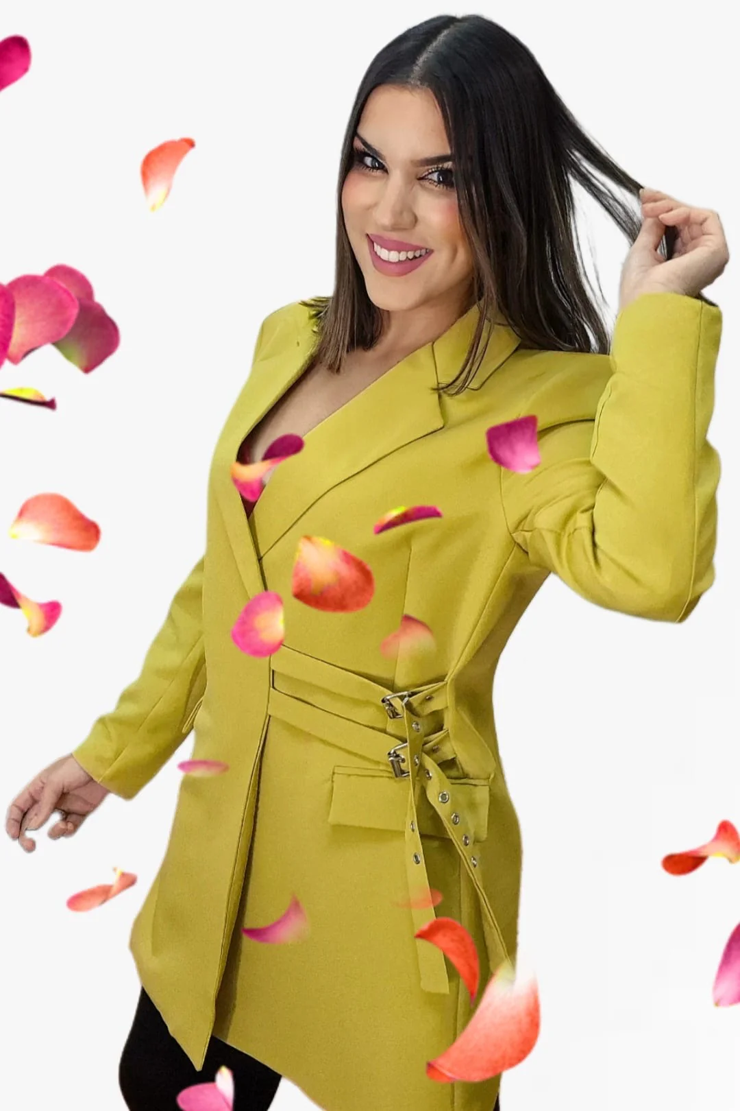 Blazer Cruzada Hebillas Verde - Imagen 4