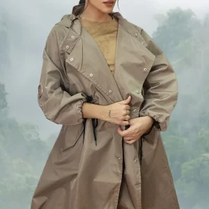 Gabardina Argollas Marrón