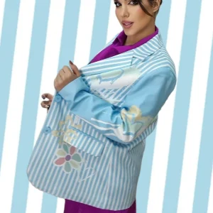 Blazer Corazon Rayada Azul