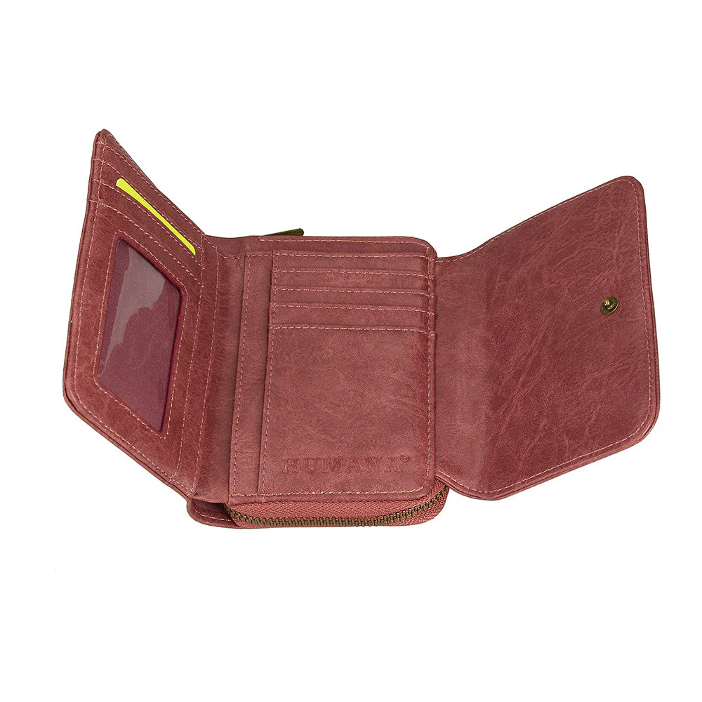 Billetera Chica Eye Burdeo Humana - Imagen 3