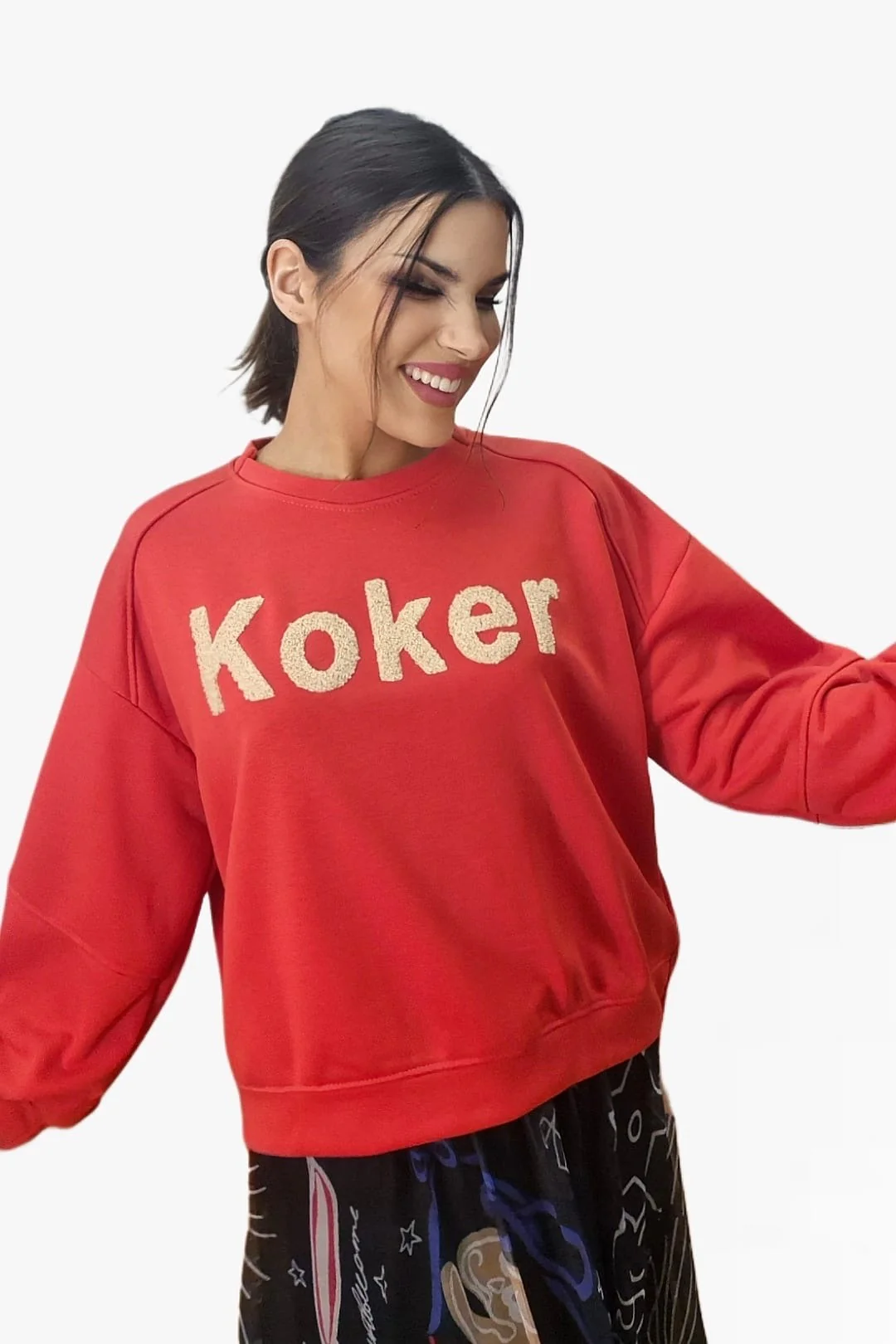 Sudadera Koker Letras Naranja - Imagen 3