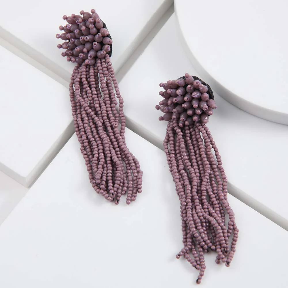 Aros Largos Ardila Morados Tatienne