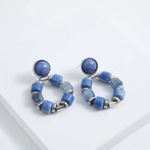 Aros Mediano Bromelia Azul Humana