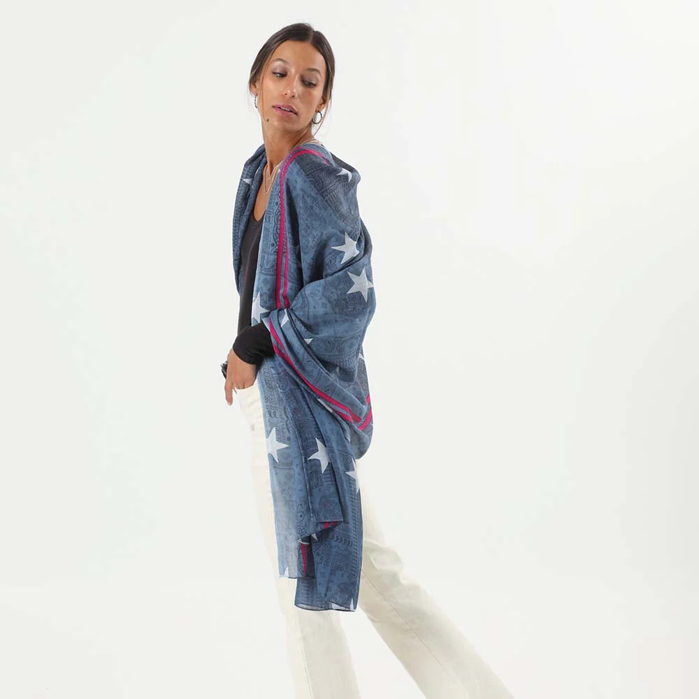 Pañuelo Estampado Azul Usa Humana - Imagen 3