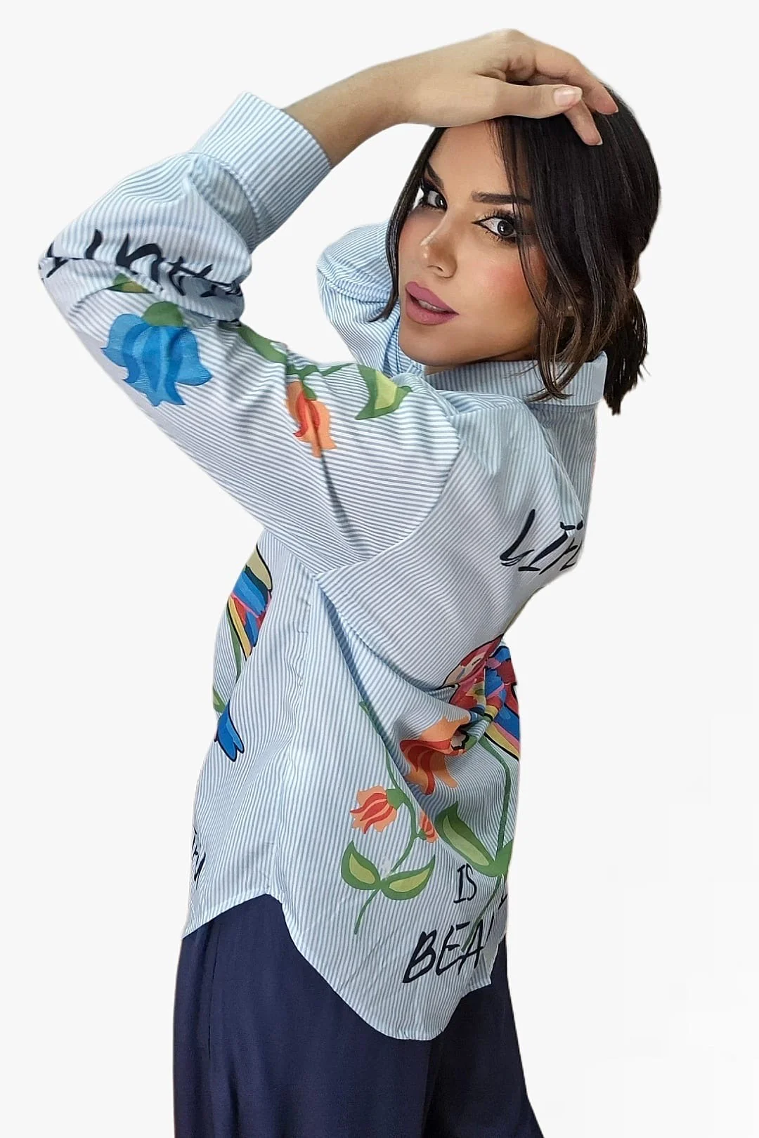 Camisa Life Parrots Azul - Imagen 6