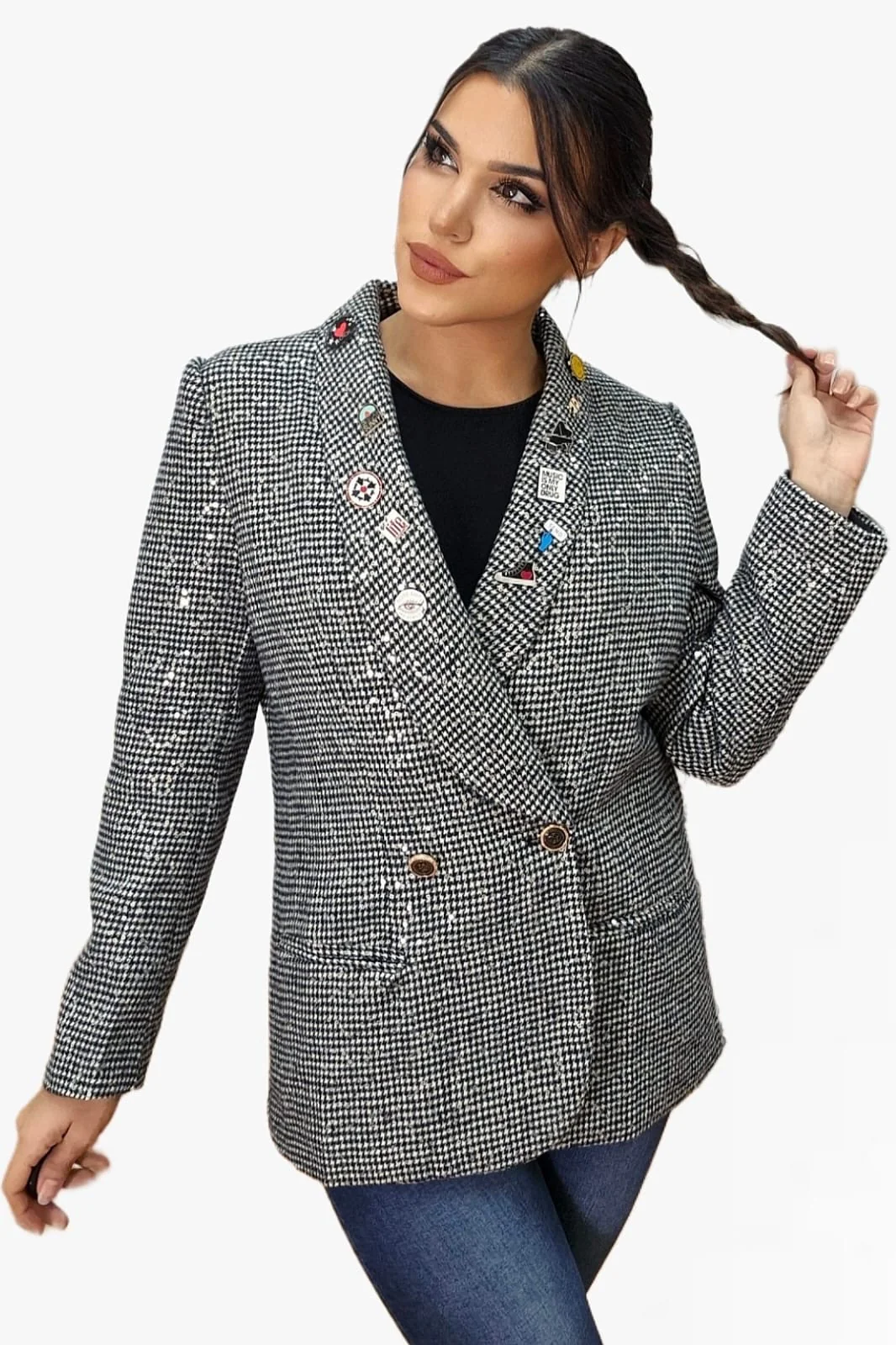 Blazer Brillo Pines Plata - Imagen 5