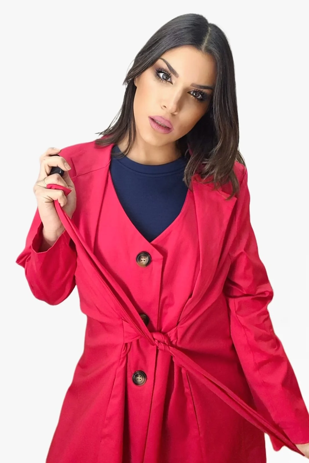 Gabardina Irregular Roja - Imagen 3