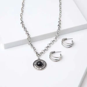 Set Collar Tirant Plateado Humana