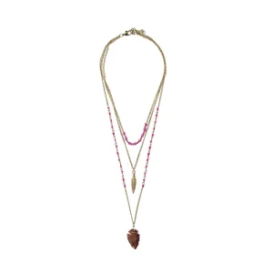 Collar Largo Magic rosado Tatienne