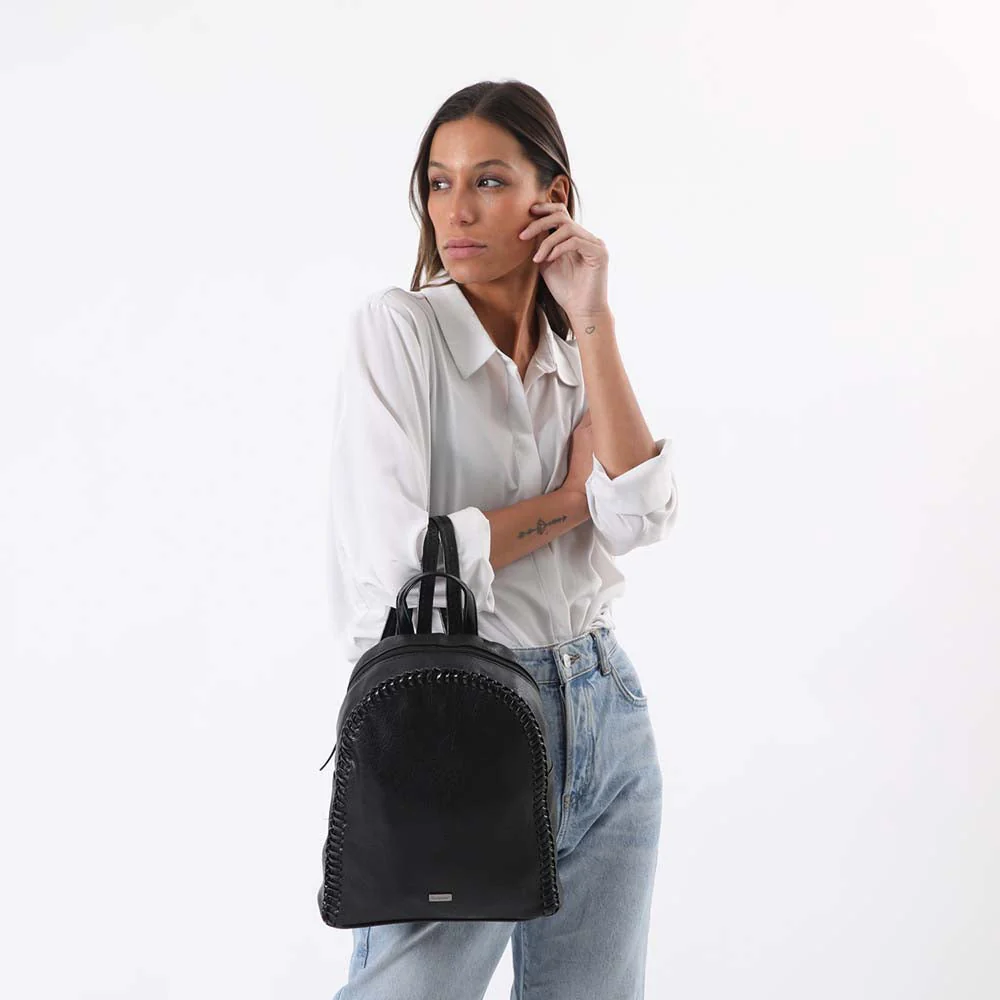 Mochila Natural Negra Tatienne - Imagen 4