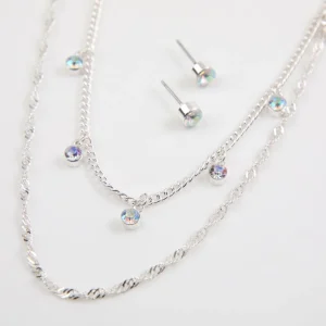 Set Collar Y Aros Eubea Plateado Tatienne