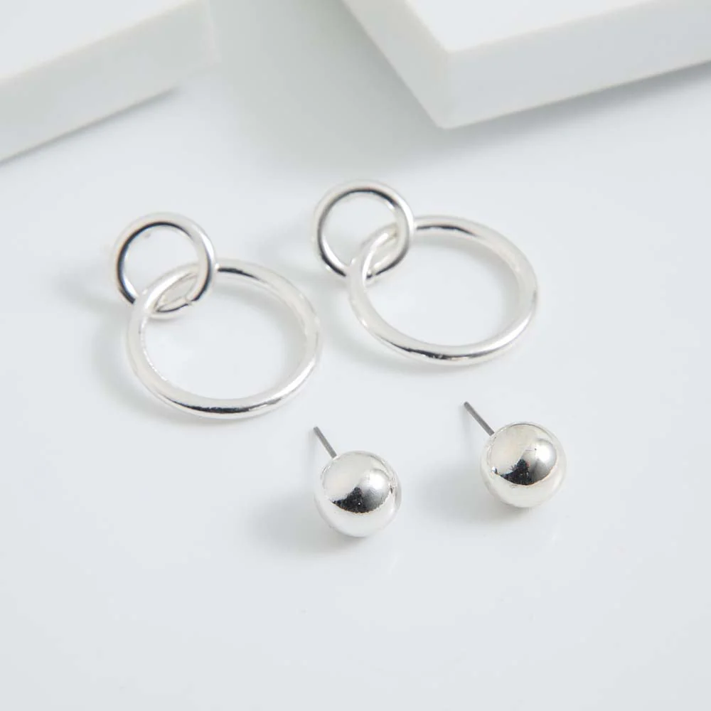 Set Aros Deacon Plateado i-D