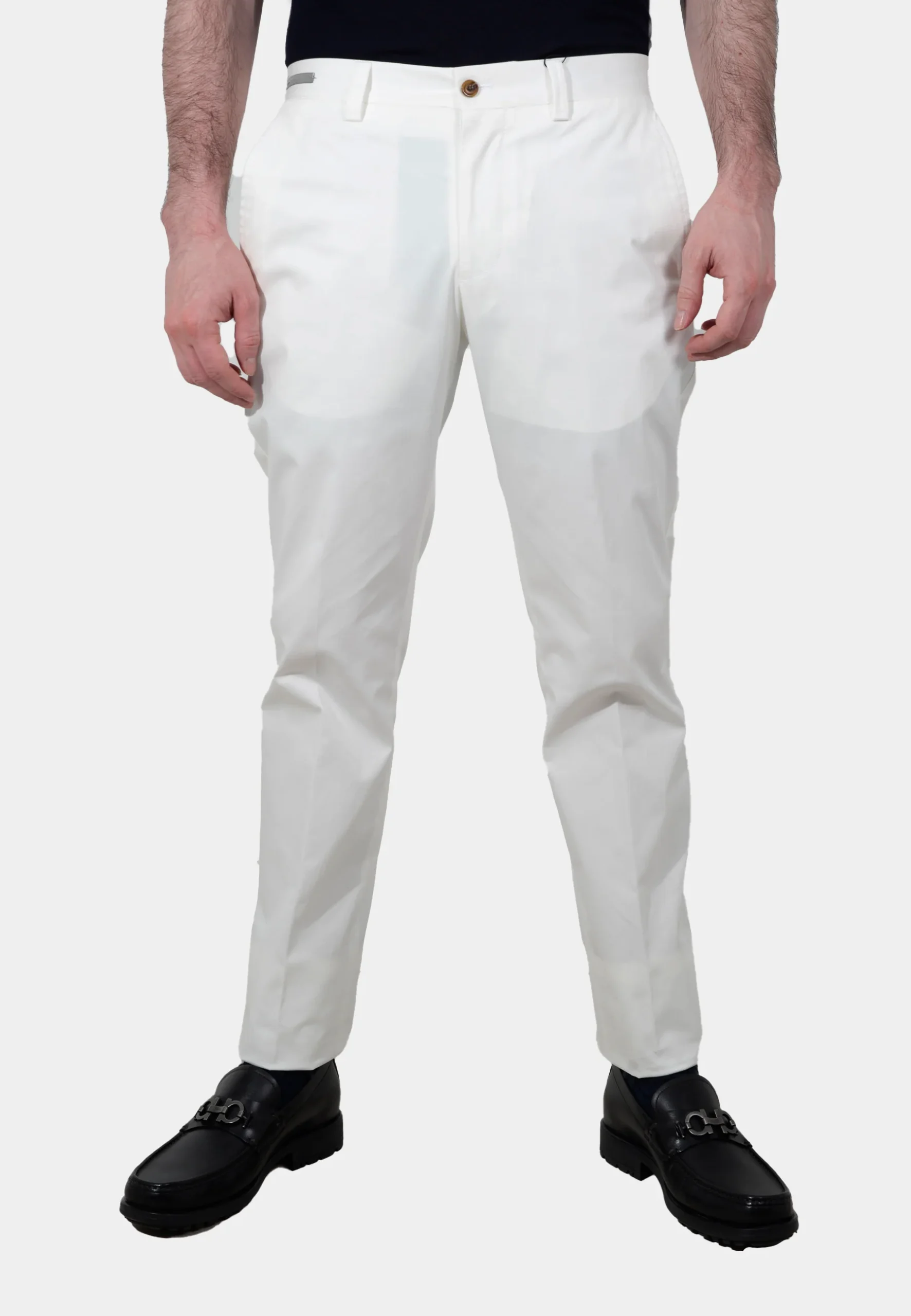 Pantalón Clásico Hombre Blanco C.