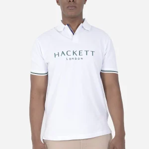 Camiseta Polo Hombre Blanca Con Nombre H.L.
