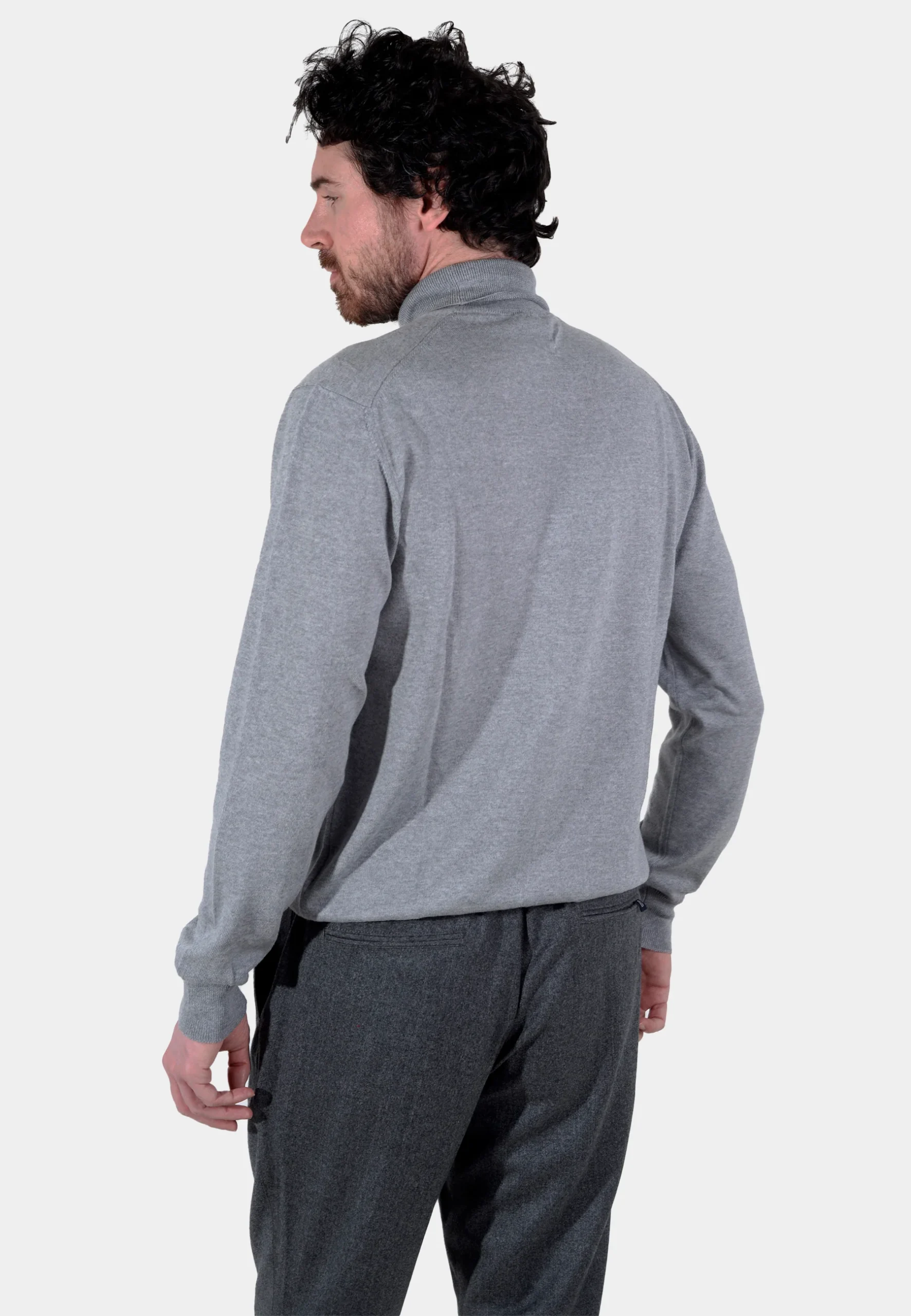 Suéter Cuello Alto Gris B. - Imagen 3