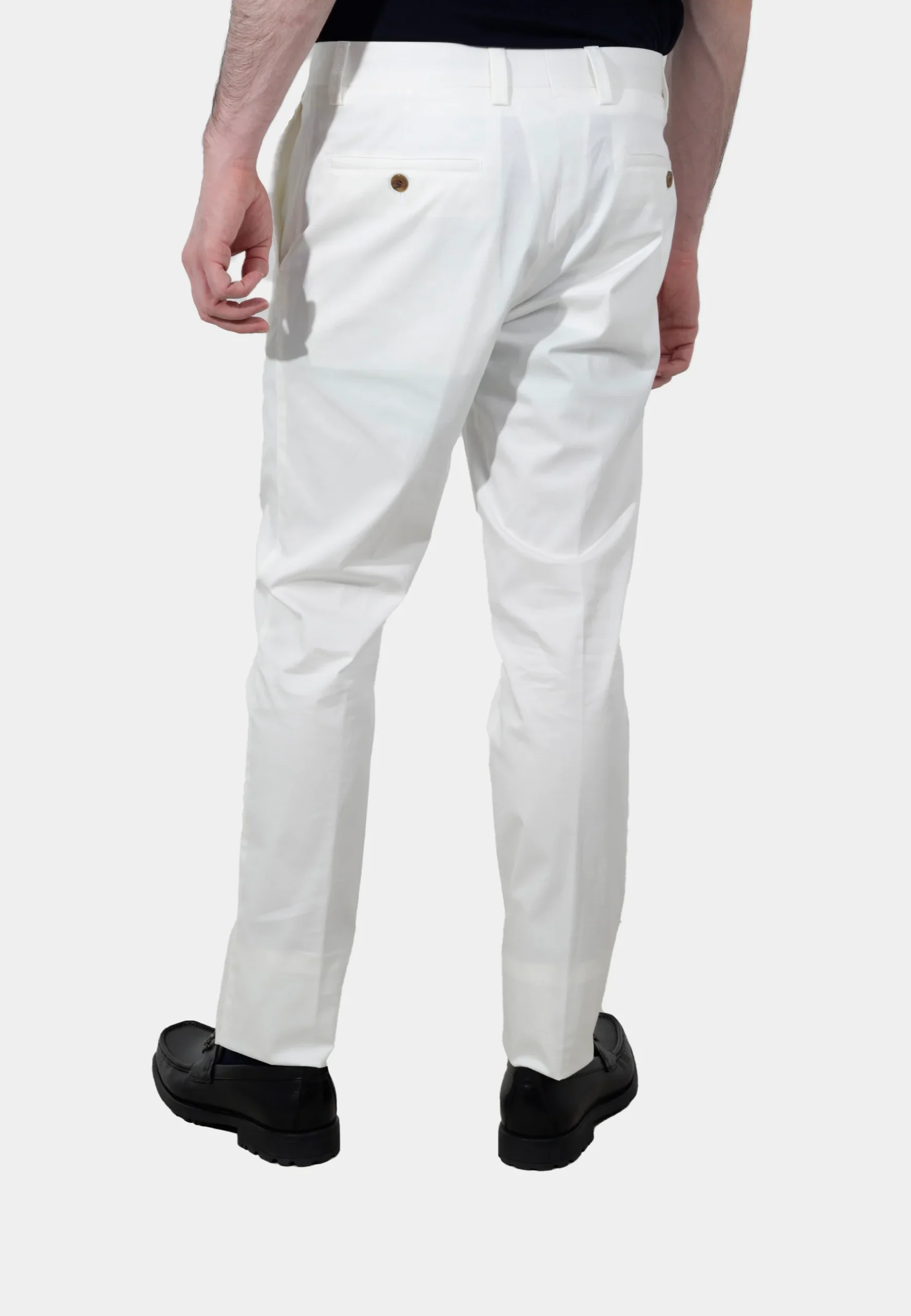 Pantalón Clásico Hombre Blanco C. - Imagen 3