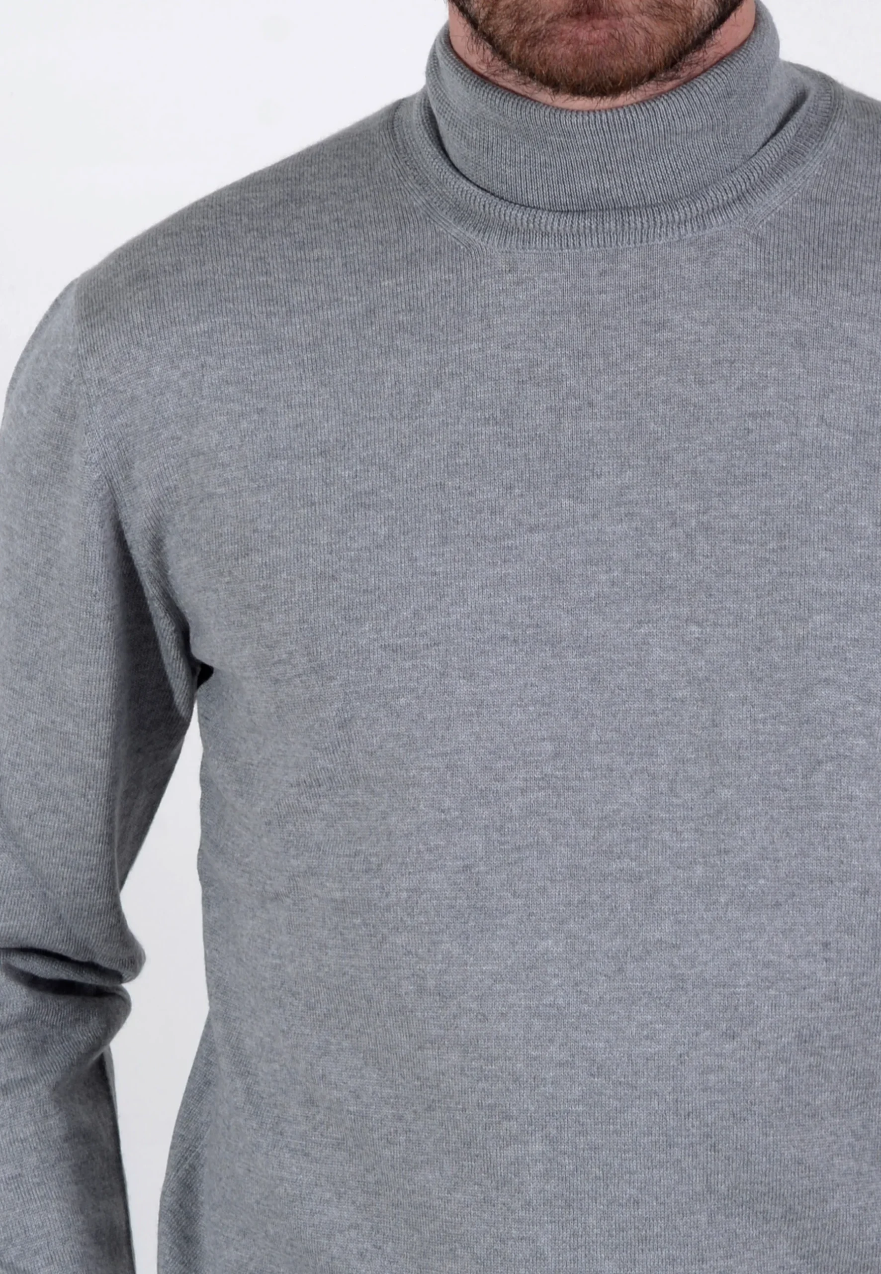 Suéter Cuello Alto Gris B. - Imagen 4