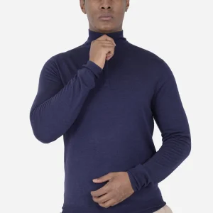 Sweater Azul Marino Cuello Alto  H.L.