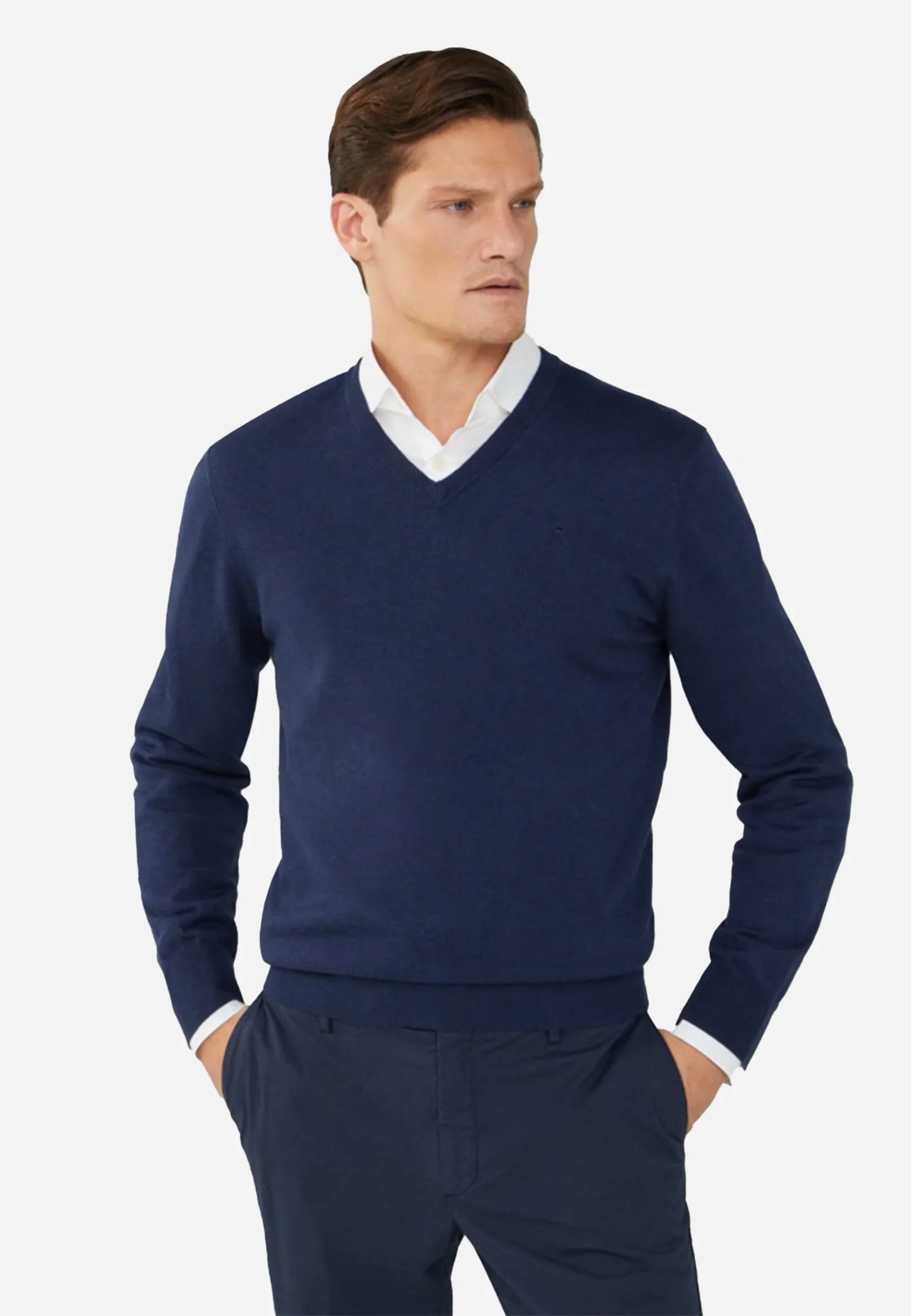 Sweater Azul Marino Cuello V H.L.