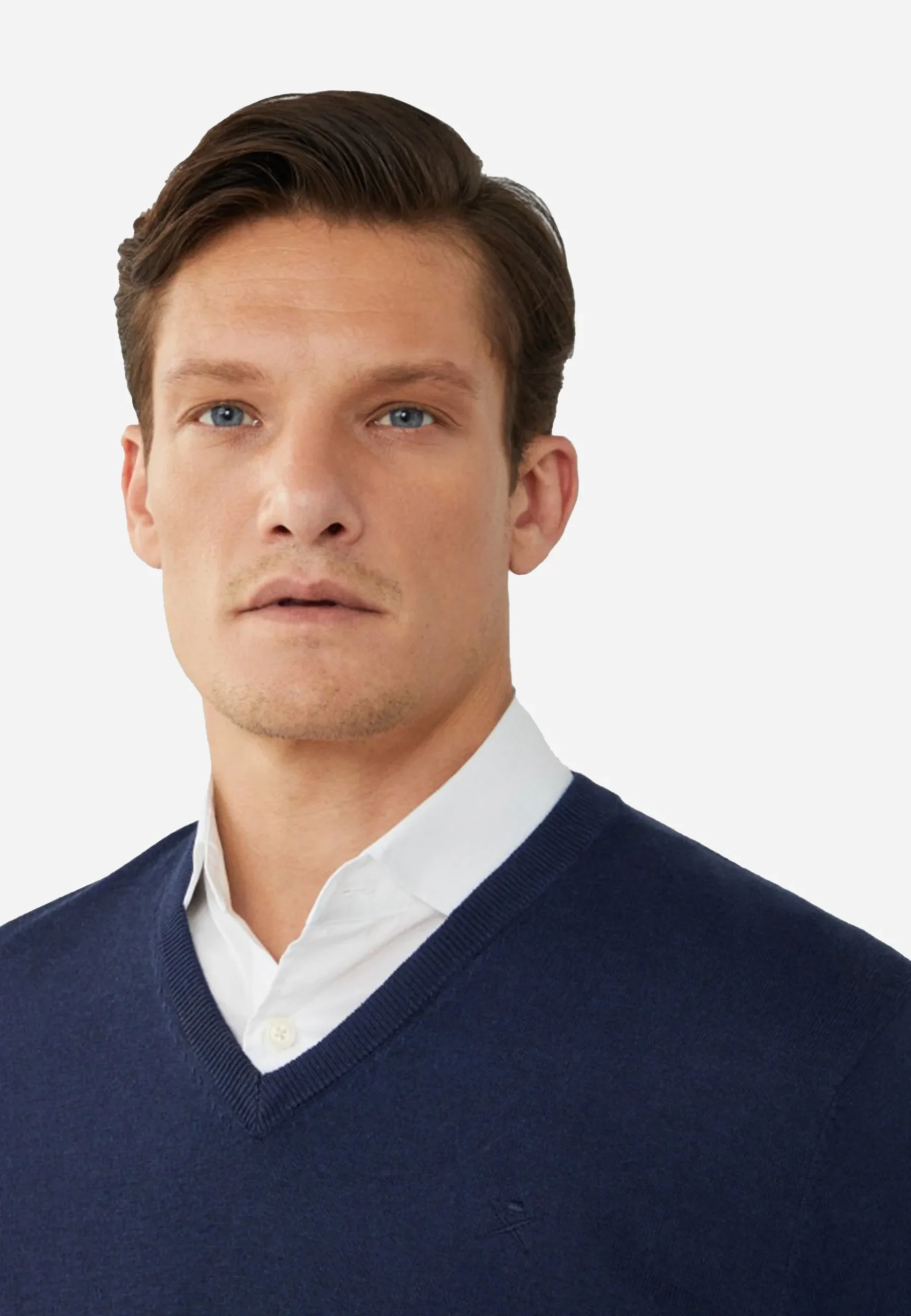 Sweater Azul Marino Cuello V H.L. - Imagen 4