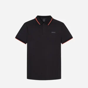 Camiseta Polo Negra/Naranja H.L.