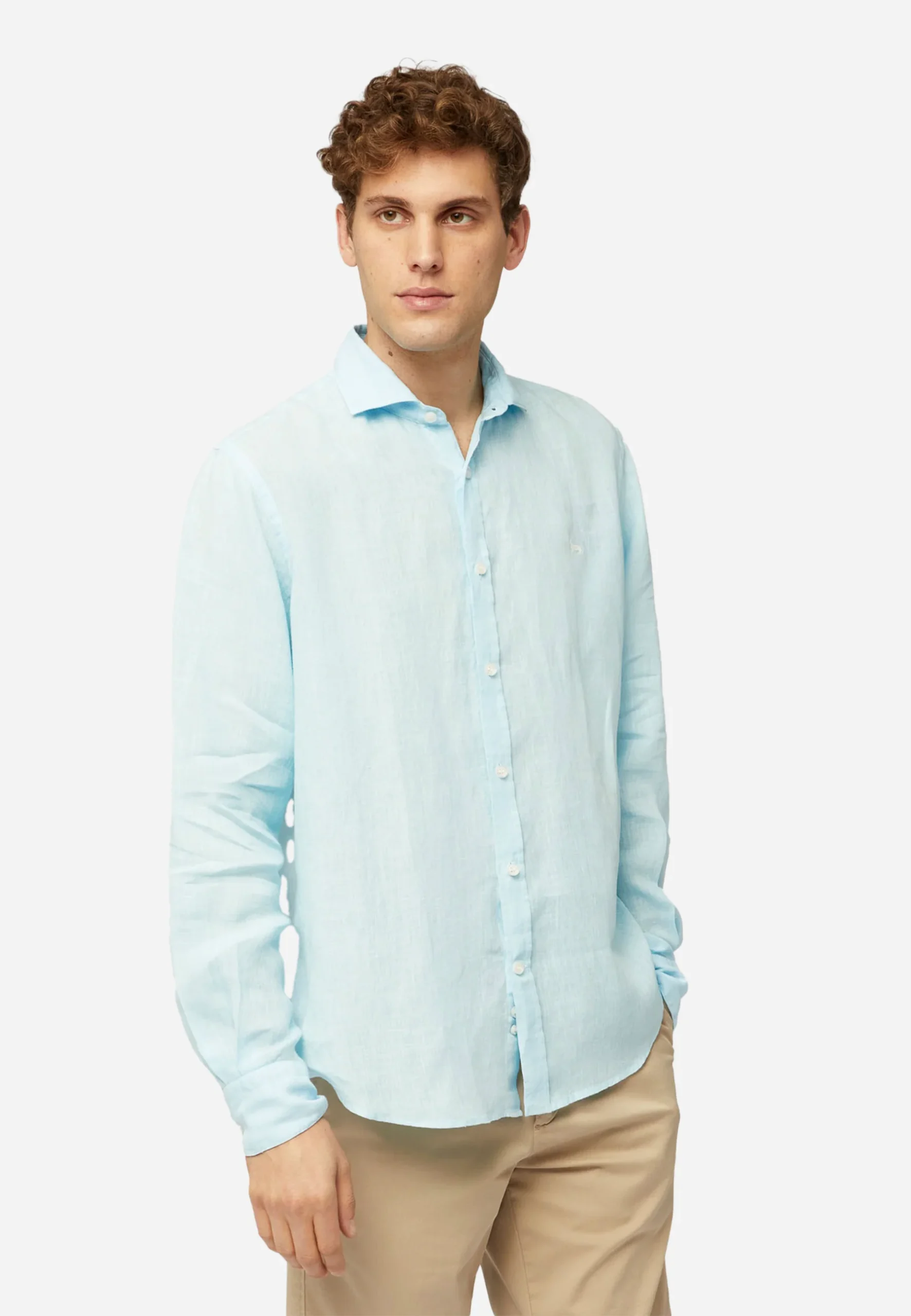 Camisa Lino Azul Cielo H&B