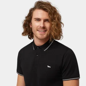 Camiseta Polo Negro Con Su logo H&B