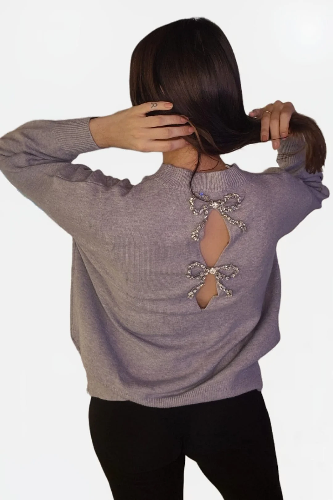 Jersey Lazos Espalda Gris