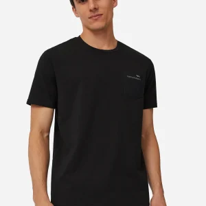 Camiseta Negra Minimalista Hombre Logo Bordado H&B