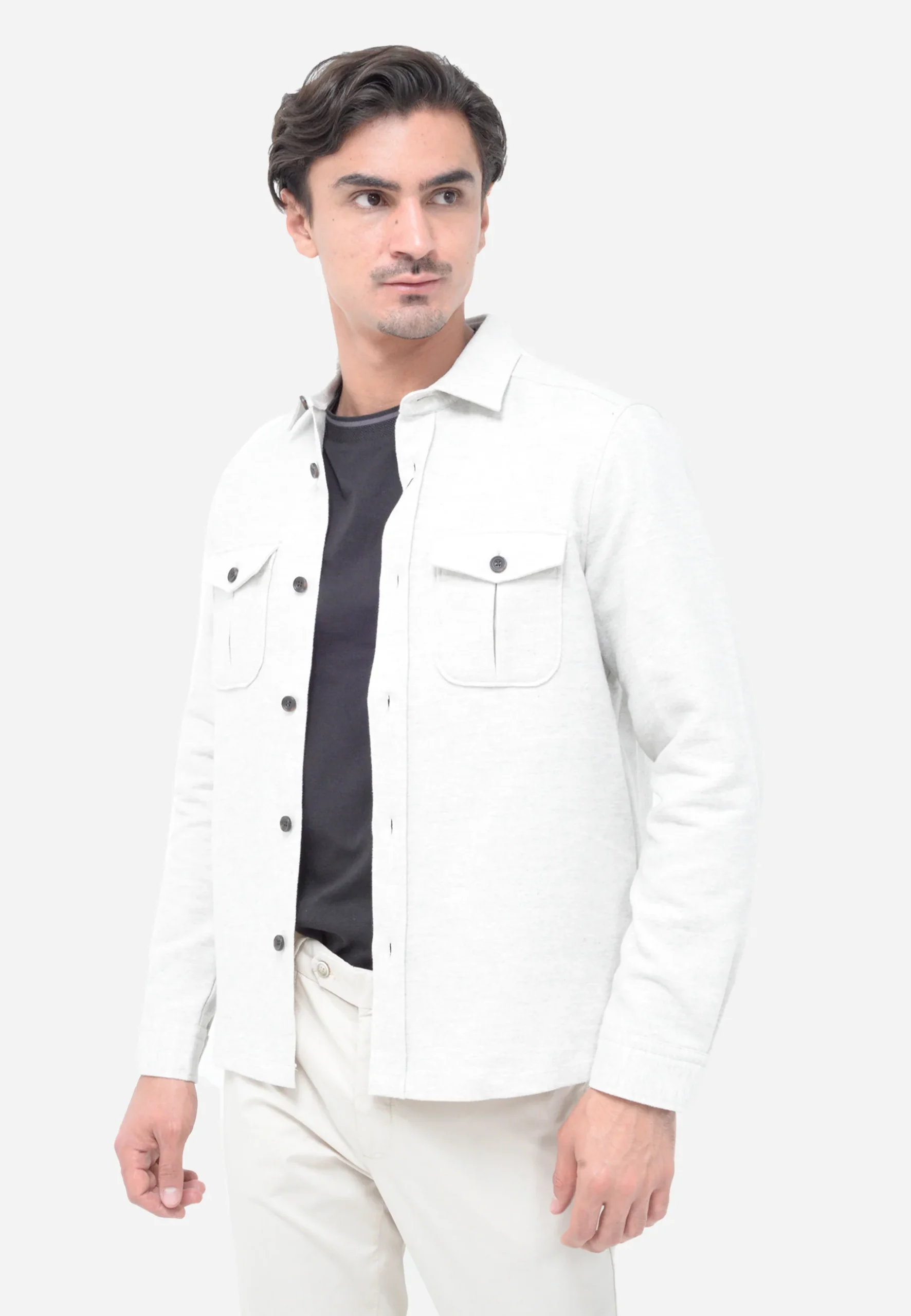 Chaqueta Blanca Botones Plateados H.L.