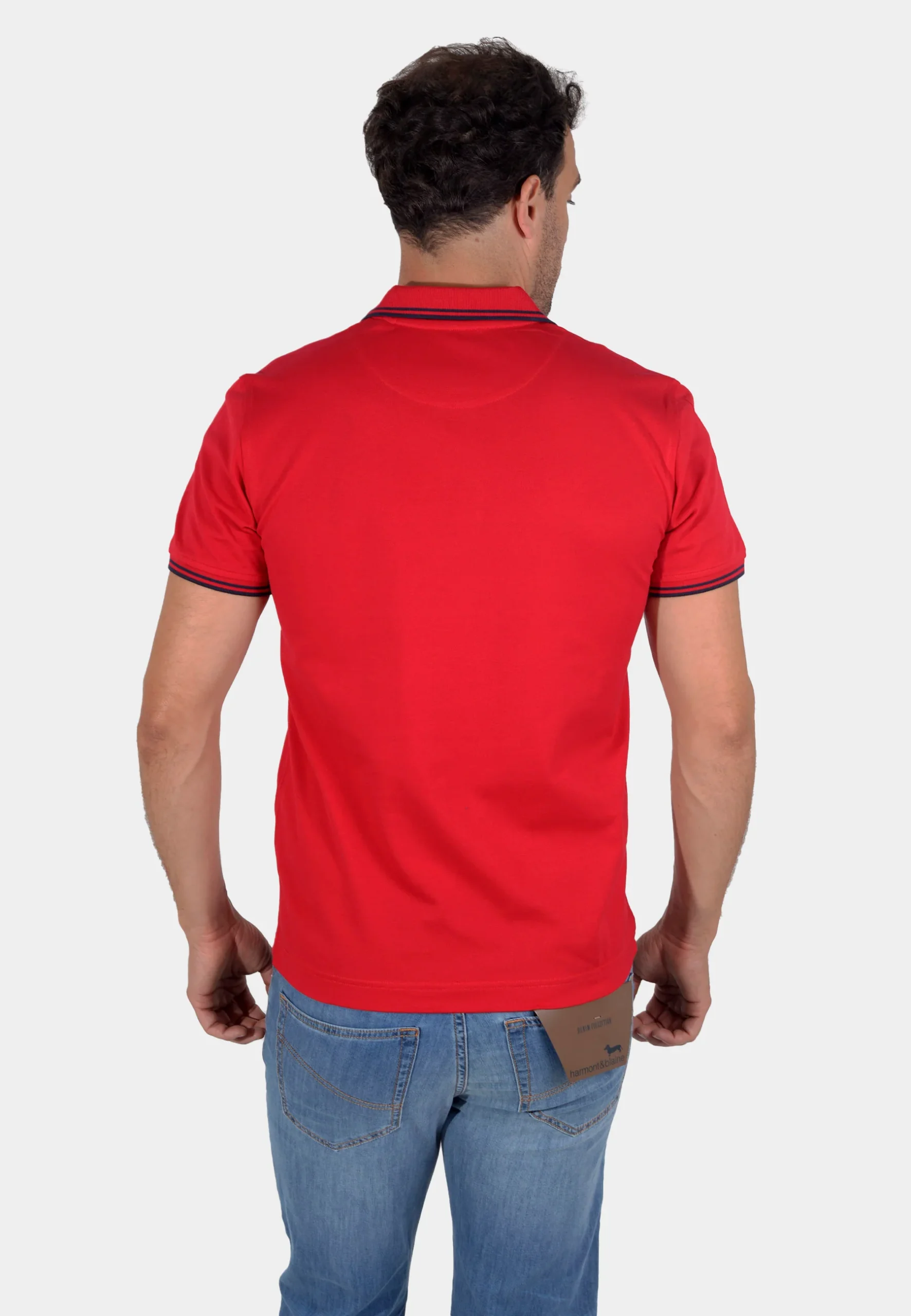 Camiseta Polo Rojo Logo H&B - Imagen 3