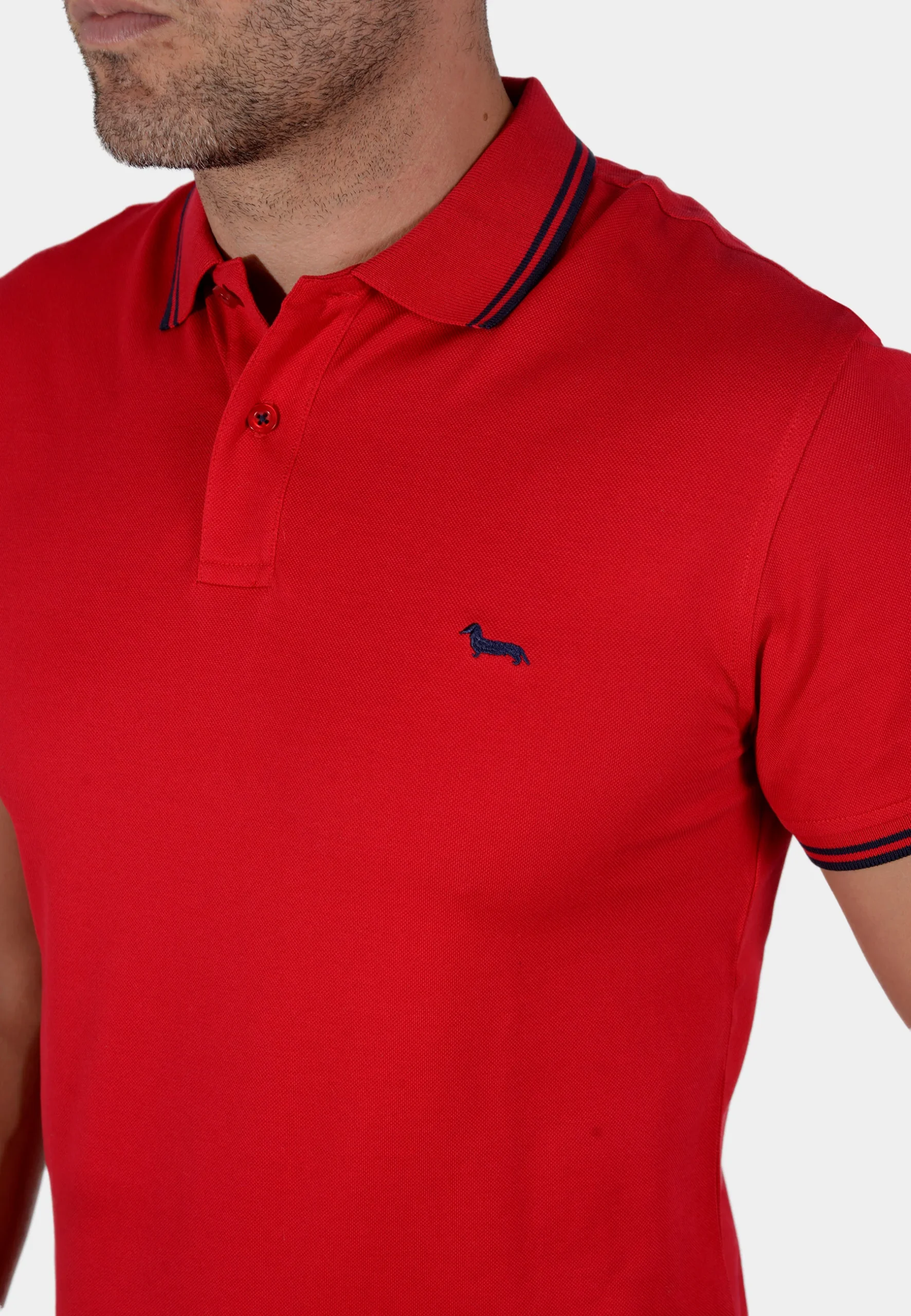 Camiseta Polo Rojo Logo H&B - Imagen 4