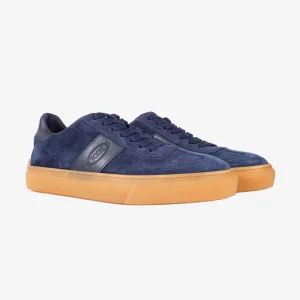 Tenis Hombre en Gamuza Azul Marino T.