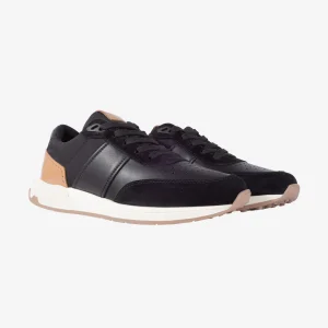 Tenis Panelled Lace-Up Negro T.
