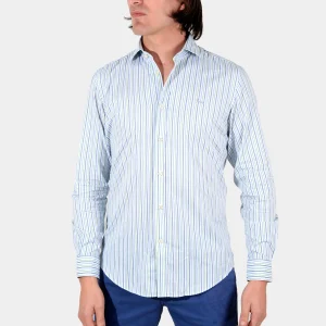 Camisa Milano Rayas Azul H&B