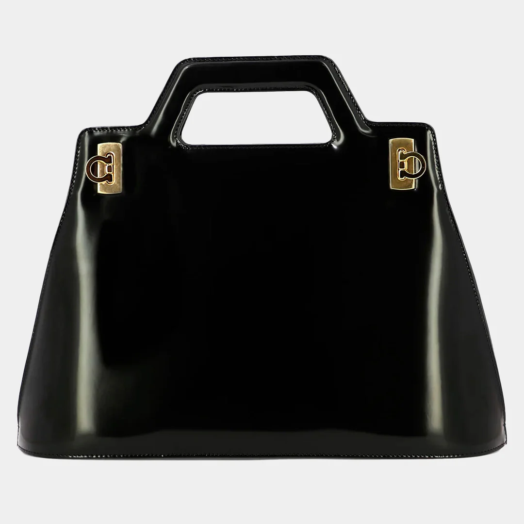 Bolso Wanda M Dama en Cuero Negro S.F.