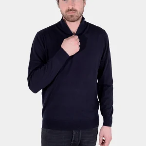 Suéter Half-Zip Azul Marino B.