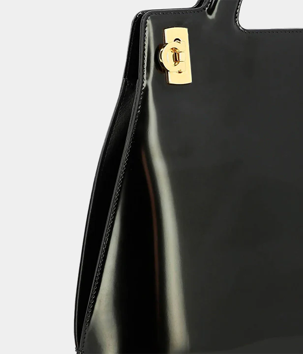 Bolso Wanda M Dama en Cuero Negro S.F. - Imagen 4