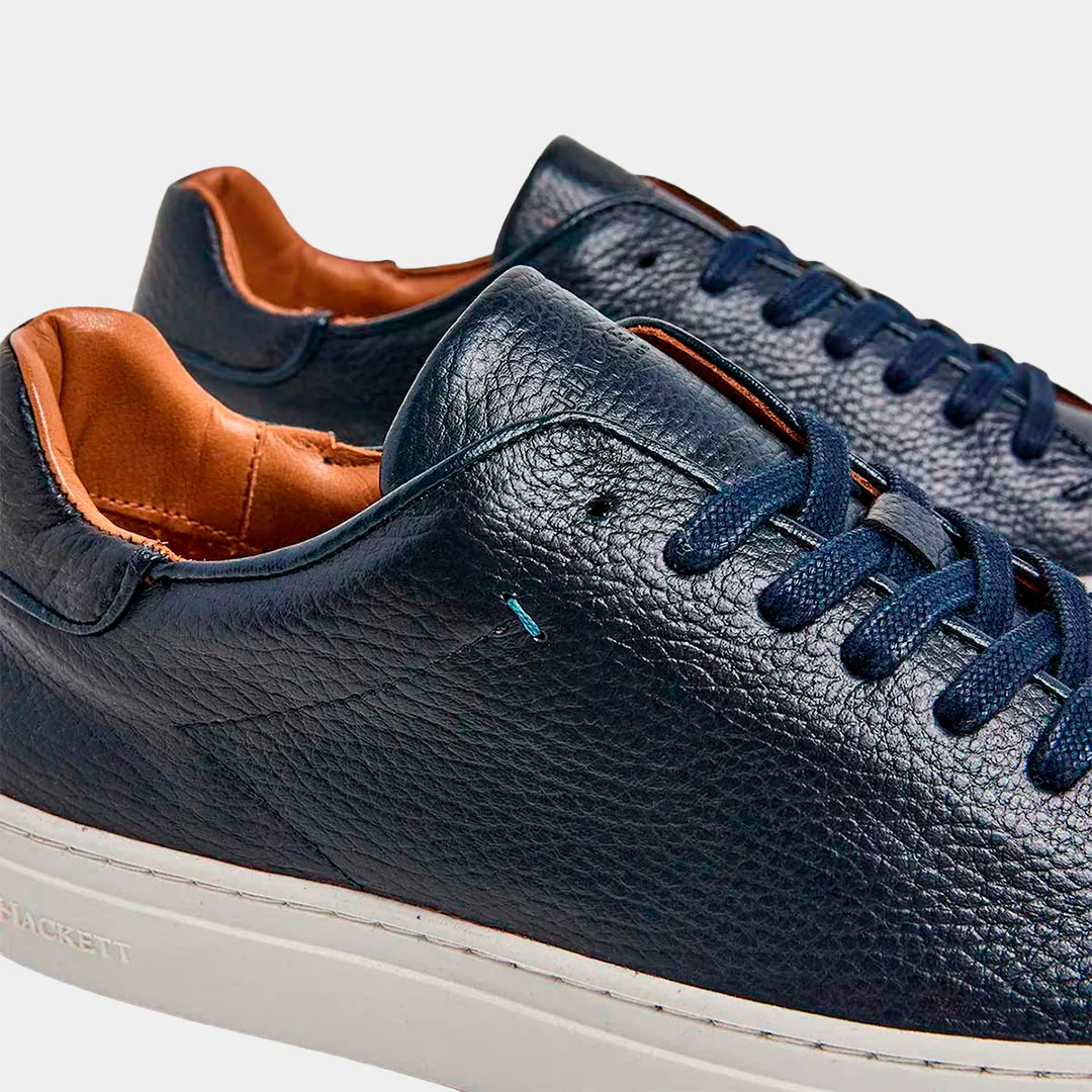 Zapatillas Cuero Azul Granulado H.L. - Imagen 5