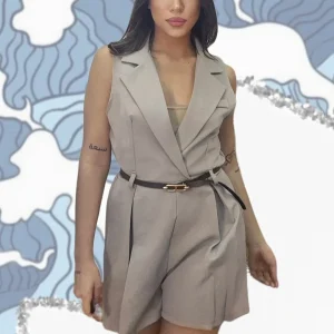 Mono Solapa Cruzada Marrón