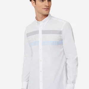 Camisa Sport Blanca Líneas H&B