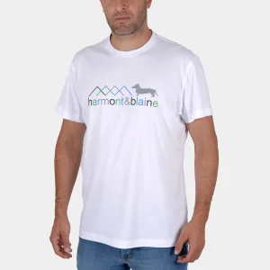 Camiseta T_shirt Blanca Con Estampando H&B