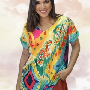 Jersey Manga Corta Rombo Acuarela