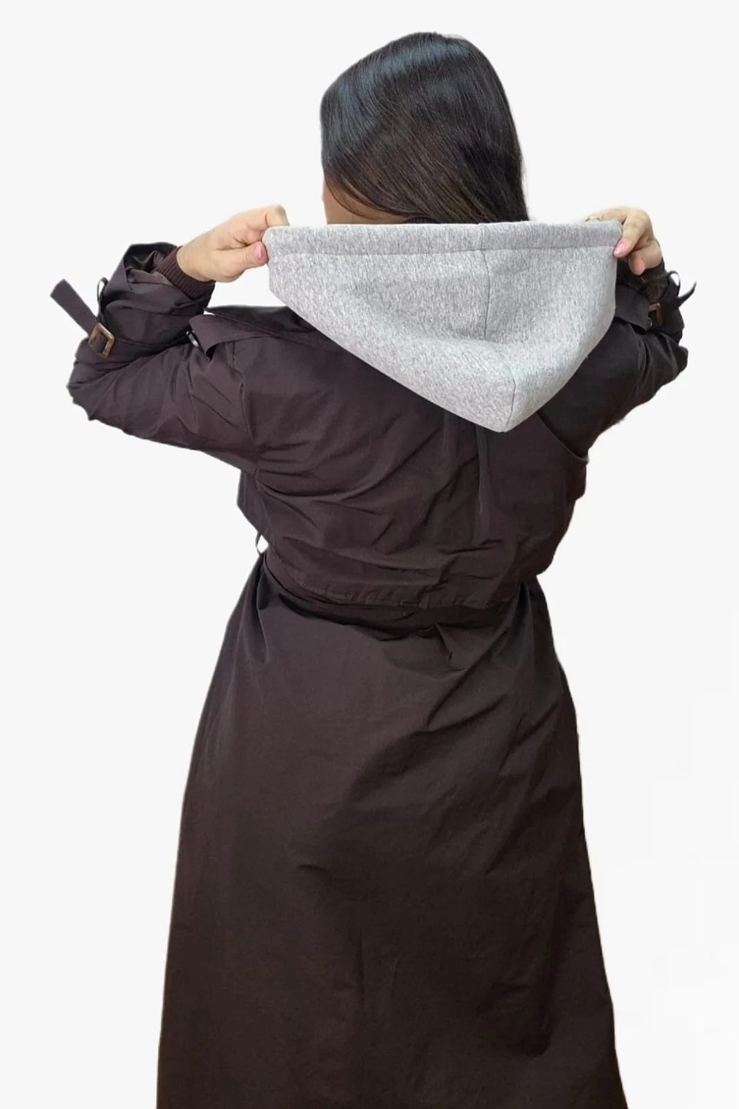 Gabardina Capucha Marrón - Imagen 3