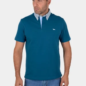 Camiseta Polo Hombre Azul Petroleo H&B