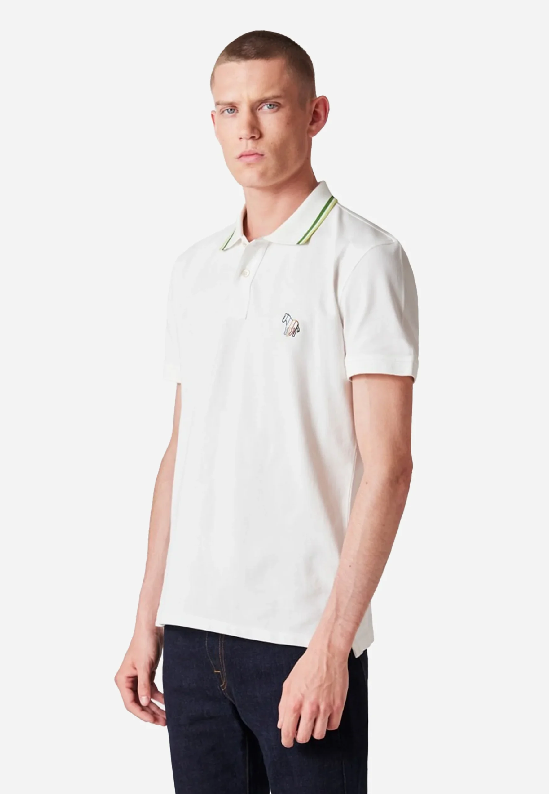 Camiseta Polo Hombre Blanca P.S.