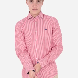Camisa Clásica Rayas Verticales Rojas H&B