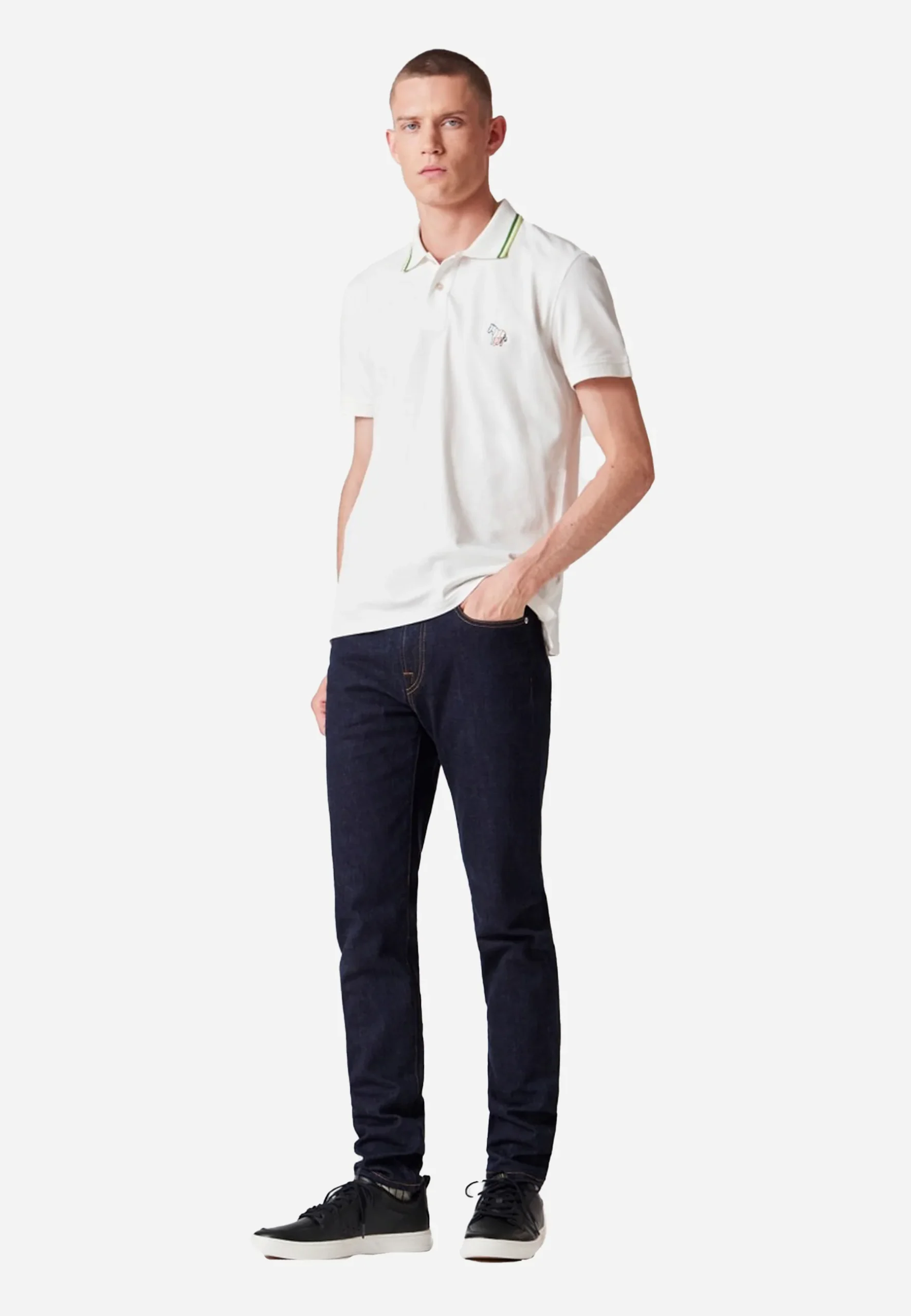 Camiseta Polo Hombre Blanca P.S. - Imagen 3